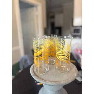 Vintage Libbey Golden Wheat Glasses – Set of 3 Mid-Century Highball Tumblers